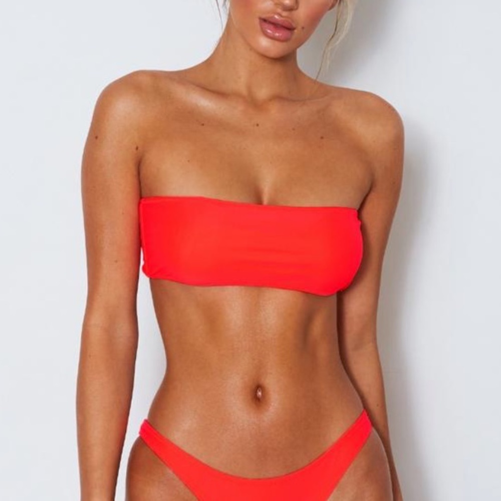 NWOT White Fox Coral Kiki Bandeau Bikini Top in XS
